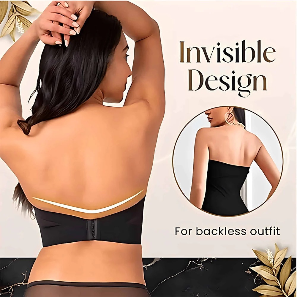 Magic || 34/A Convertible Strapless Push Up Corset Posture Bra in Black - Picture 3 of 4
